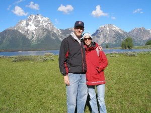 Jessica and her husband exploring Grand Teton National Park, Wyoming